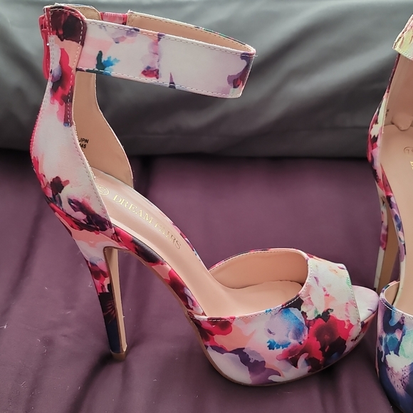 DREAM PAIRS Women's Floral High Heel Plaform Dress Pump Shoes Size 7.5 - Picture 7 of 10